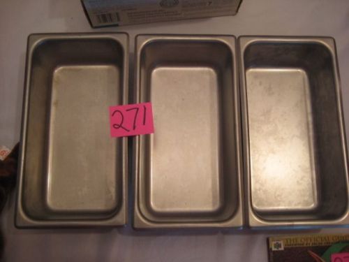 Steam Table Food Pan Lot Of 3