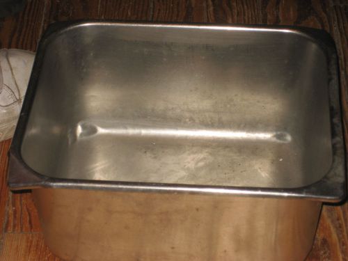 USED STAINLESS STEEL 13&#034;LONG HOTEL PAN 6&#034; DEEP FEW SCRATCHES DINGS GOOD