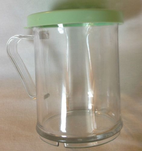 Camwear  clear 10 oz shaker with green  lid-commercial grade for sale