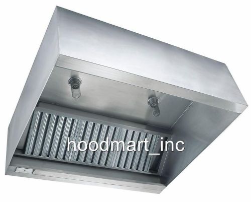 4&#039; 4ft 4 foot grease exhaust hood stainless steel commercial vent new for sale