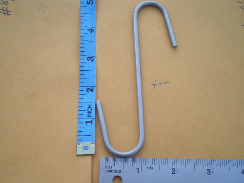 5 heavy duty stainless steel medium utility s hooks, 5&#034; x 4mm. 120 lbs. test for sale