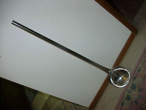44 INCH STAINLESS STEEL DIPPER, SPOON LADLE,IT  IS 8 &#034; DIAM EXCELLENT CONDITION.
