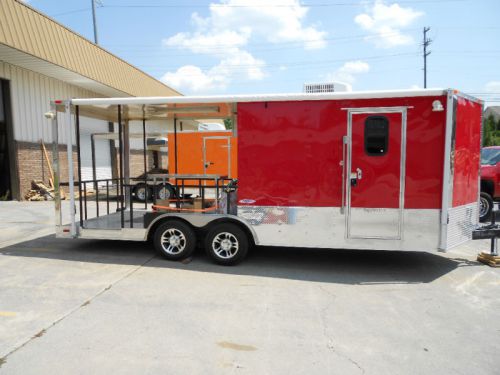 New 8 x 20 enclosed smoker concession bbq food trailer for sale