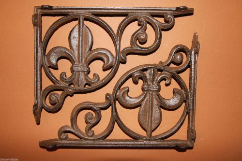 (6) Fleur De Lis, Shelf Brackets, Corbels,etagere,pantry,shelf,shelving, B-3