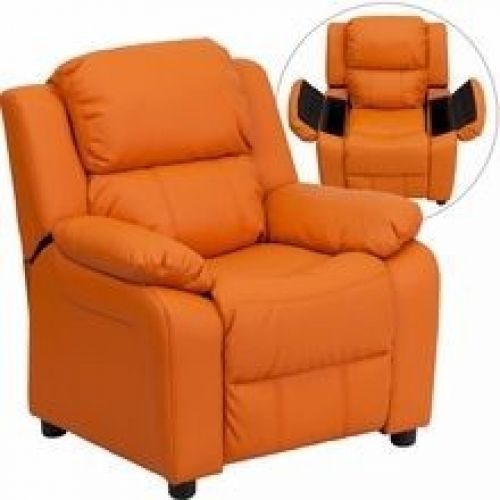 Flash Furniture BT-7985-KID-ORANGE-GG Deluxe Heavily Padded Contemporary Orange
