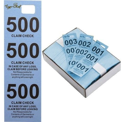 TigerChef Coat Check Tickets - 500 pcs Pink