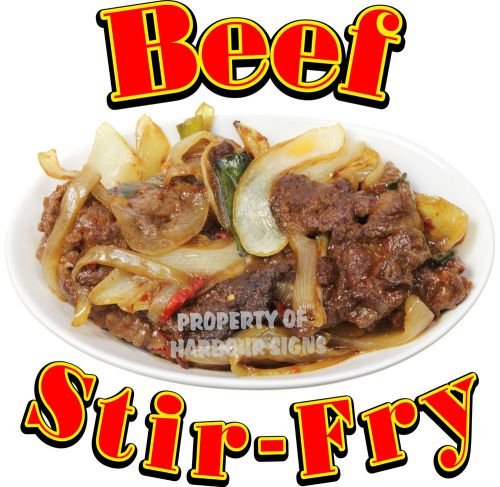 Beef Stir-Fry Decal 14&#034; Restaurant Concession Food Truck Vinyl Menu Sign Sticker
