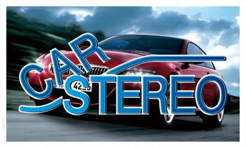 Bb386 car stereo audio shop banner sign for sale