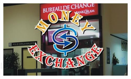 Bb250 money exchange store shop banner sign for sale