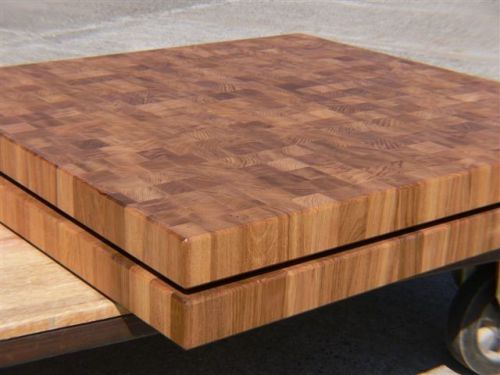 Restaurant table top butcher block end grain 30 x 30 x 2,5  oak for sale