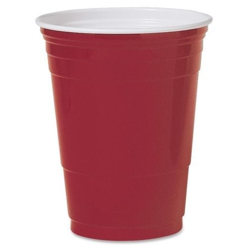 SLOP16RLRCT Party Cups, Plastic, 16 oz., 1000/CT, Red