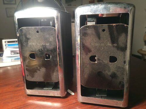 Vintage Restaurant Black And Metal Double Sided Napkin Dispensers Lot of 2