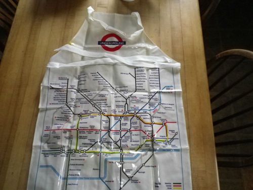 New London underground  map Butcher,produce,seafod Apron Vinyl cloth Neck Strap