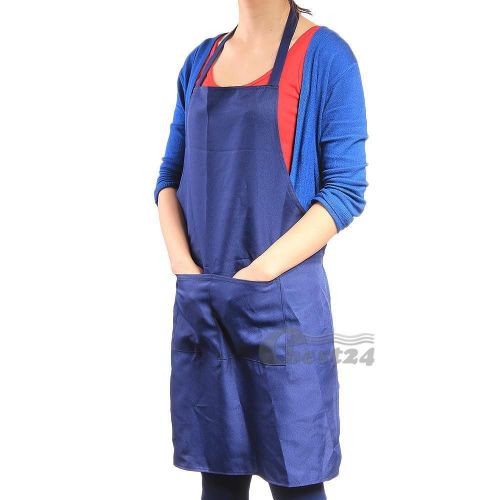 2x Women Polyester Apron Home Kitchen Cooking Grilling BBQ Fashion Blue