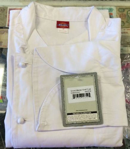 Chef Jacket Dickies CW0700101 Restaurant Double Button White Uniform Coat 50 NWT