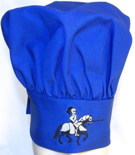 Knight in Shining Armor Blue Adult Chef Hat Sports Team Mascot Fairy Tale Hero