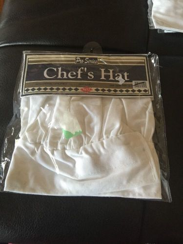 New Ritz CHEF&#039;S HAT Pro Series Adjustable Cotton/Poly White