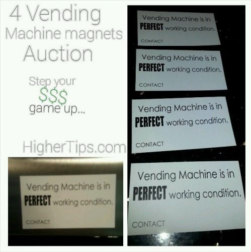 4 vending machine magnets contact bill validator mei mars coinco candy sticker