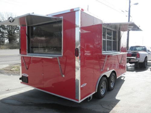Concession trailer 8.5&#039;x14&#039; red - vending food bbq catering for sale