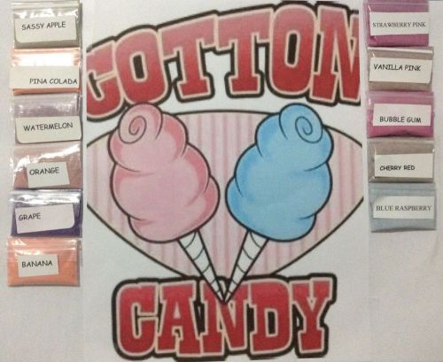 COTTON CANDY - CHOOSE FROM ANY 11 FLAVORS FLOSSINE to mix w/ SUGAR