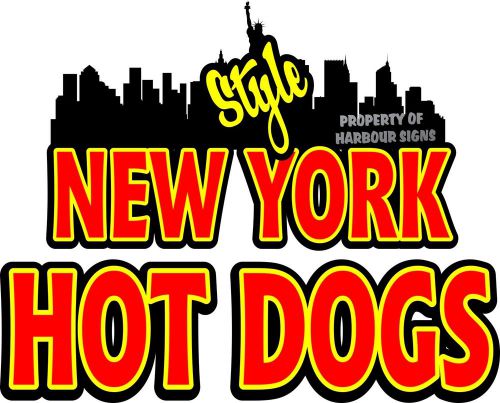 New York Style Hot Dogs Decal 8&#034; Concession Restaurant  Food Truck Sign Sticker