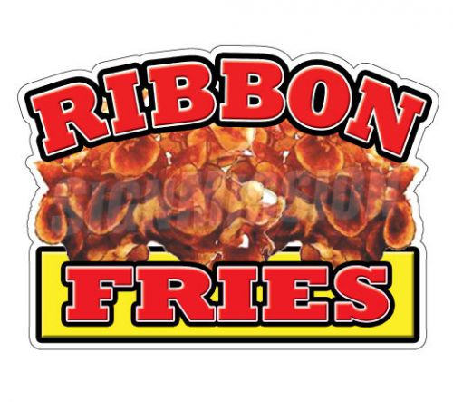RIBBON FRIES Concession Decal sign french cart trailer stand sticker