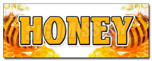 12&#034; HONEY DECAL sticker fresh bee hive clover honeycomb blossom wildflower