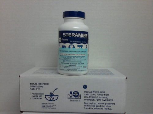 Steramine Sanitizer Sanitizing Tablets One 8oz Bottle Containing 150 tablets