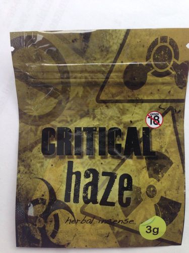 100 Critical Haze EMPTY** mylar ziplock bags (good for crafts incense jewelry)