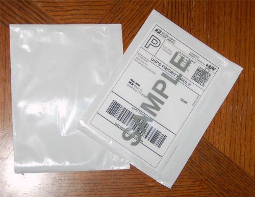 100 - 7.5 x 5.5 Clear  Self Adhesive ebay Shipping Label Envelopes