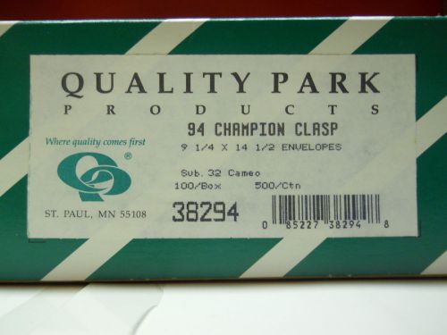 Nib 100 quality park clasp envelopes - #94 9.25&#034; x 14.25&#034; - 28lb - clasp - kraft for sale