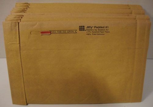 6 Jiffy Padded #1 Mailers By Sealed Air Shipping Envelope 7.5&#034; x10.5&#034; New