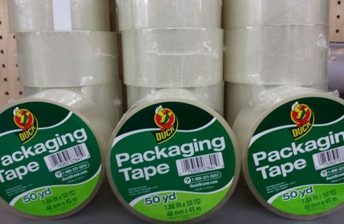 3 ROLLS CLEAR Duck Packaging Carton/Holiday Shipping Tape 150 Yards Total