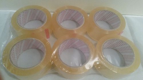 NEW 2&#034; x 110 Yard Quiet / No Noise Tape - Clear - 6 Rolls