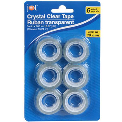 Jot Standard-Size Crystal Clear Tape Roll, 6-ct. Packs Refills