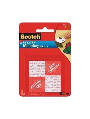 Scotch Mounting Squares Removable Foam 1 in. x 1 in.