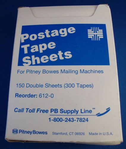 PITNEY BOWES POSTAGE TAPE SHEETS #612-0 for MAILING NEW