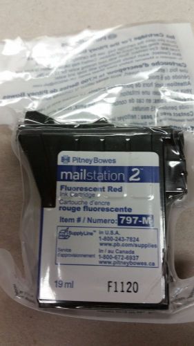 (1) Pitney Bowes MailStation 2 797-M Ink Cartridge Sealed Genuine K700 Red