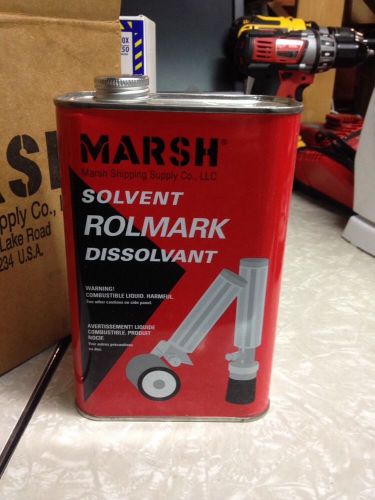 MARSH Rolmark Solvent Dissolvant Cleaner, 32 oz. 1 Quart Case Of 4