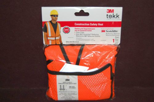 3M Safety Vest TEKK Constr.  Mod. 94625 - one size fits most Orange Reflective