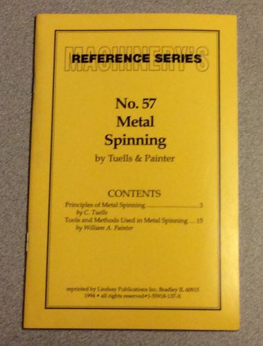 No. 57 Metal Spinning by Tuells &amp; Painter Reference Book