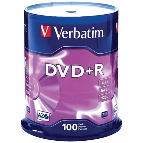 BRAND NEW - Verbatim 95098 4.7gb Dvd+rs (100-ct Spindle)