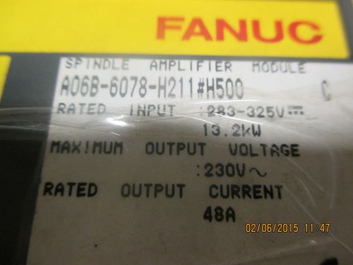 FANUC A06B-6078-H211#500 SPINDLE AMPLIFIER MODULE
