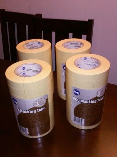 CASE of 36 Rolls White Masking Tape PG5  1&#034; X 60 YD (24MM X 54.8M) Painters Tape