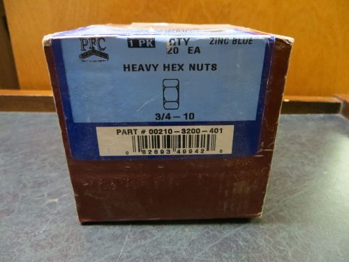 Lot (80) nib 3/4-10 pfc zinc blue heavy hex nuts for sale