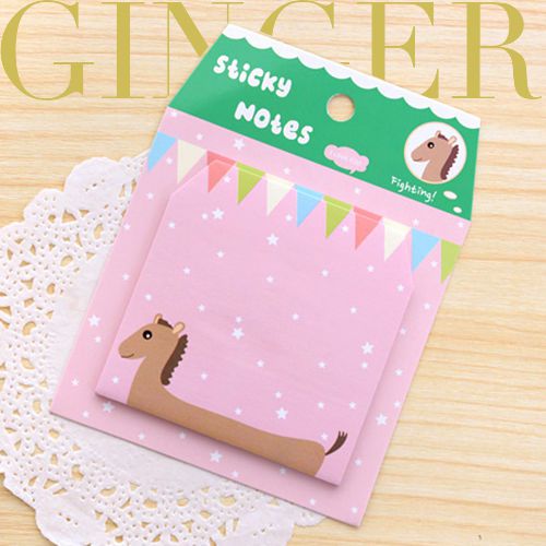 Cute Horse Animal Sticker Post It Bookmark Point Marker Memo Flag Sticky Notes