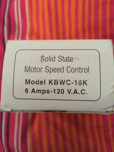 SOLID STATE MOTOR SPEED CONTROL KBWC-16K