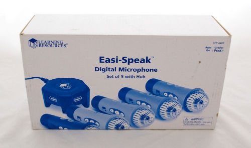 Learning Resources Easi-Speak Recordable Mic Set Of 5 with Hub NEW LER4402