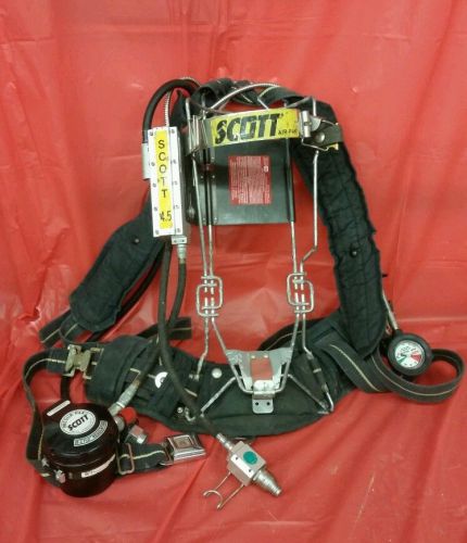 Lot of 125 - scott scba 4.5 air pak harness regulator 4500psi gauge / alarm for sale