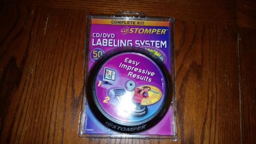 CD STOMPER - NEW - CD / DVD LABELING SYSTEM - 50 LABELS INCLUDED FOR CDs